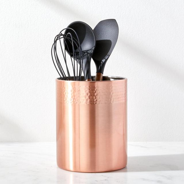 Crate & Barrel - Textured Copper Utensil Holder
