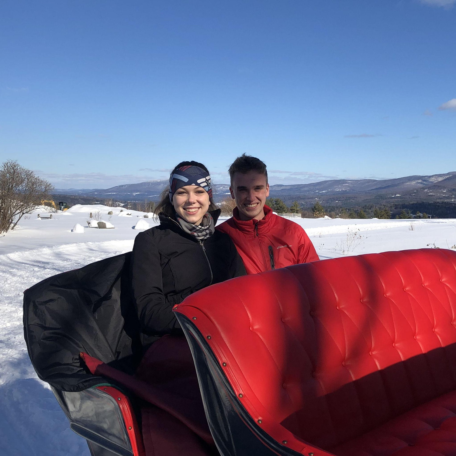 Carriage ride on our first anniversary - February 21, 2021