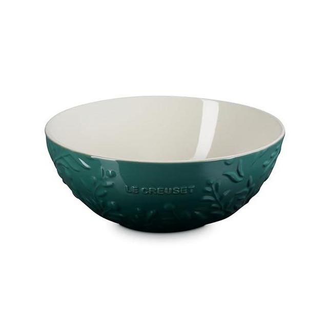 Le Creuset Olive Branch Collection Multi Bowl, 3.5 qt., Artichaut with Embossed Lid