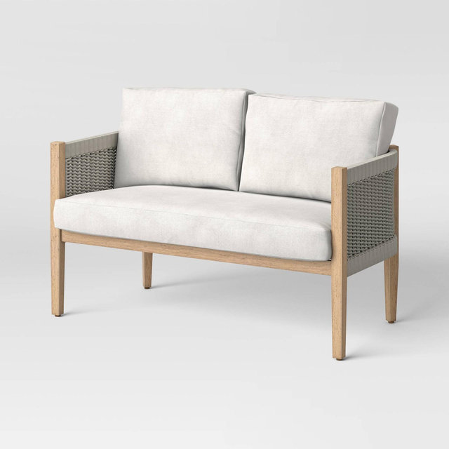 Pasadena Patio Loveseat - Gray - Threshold™ designed with Studio McGee