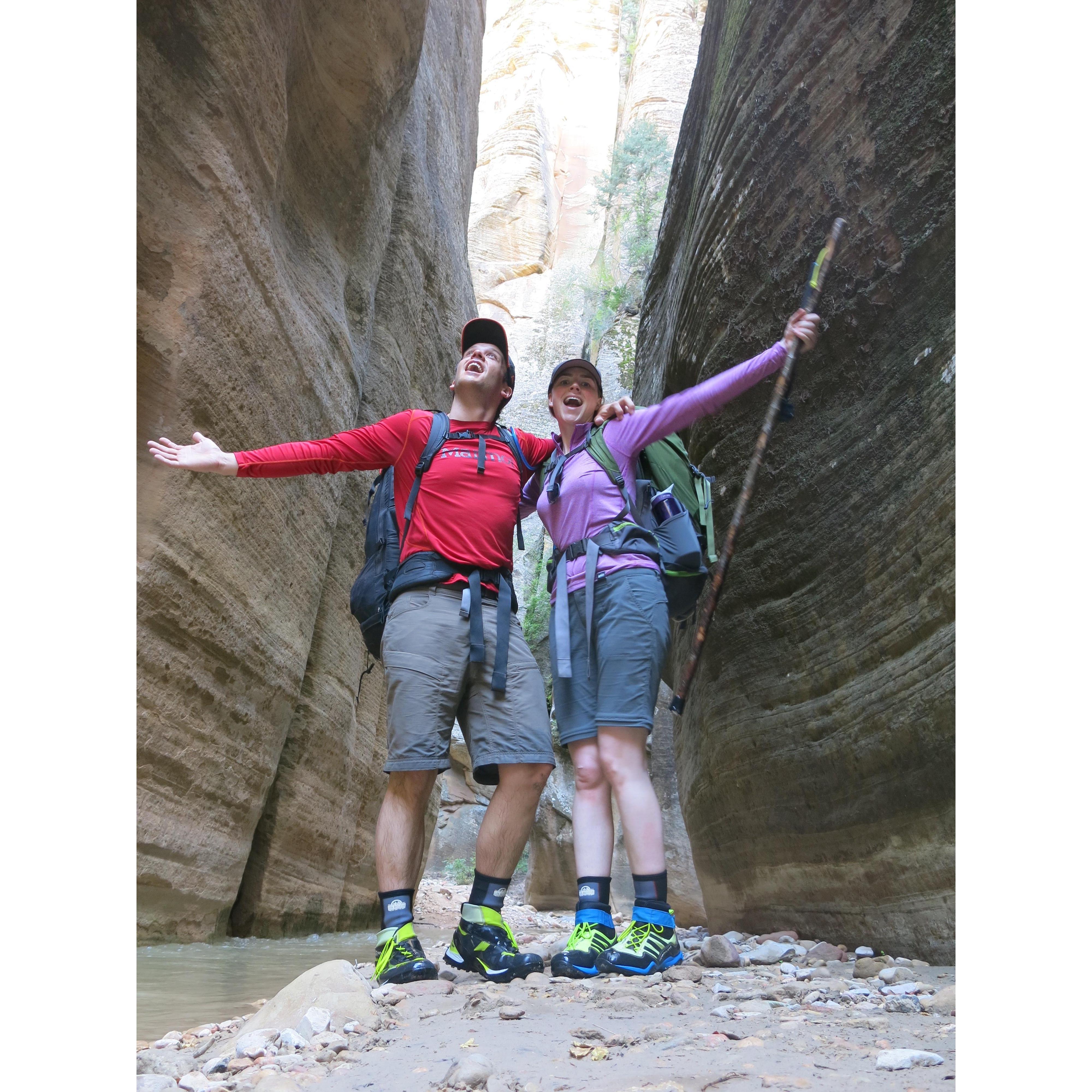 Crossing the Narrows Top-Down Hike off our bucket list - Zion National Park (September 2017)
