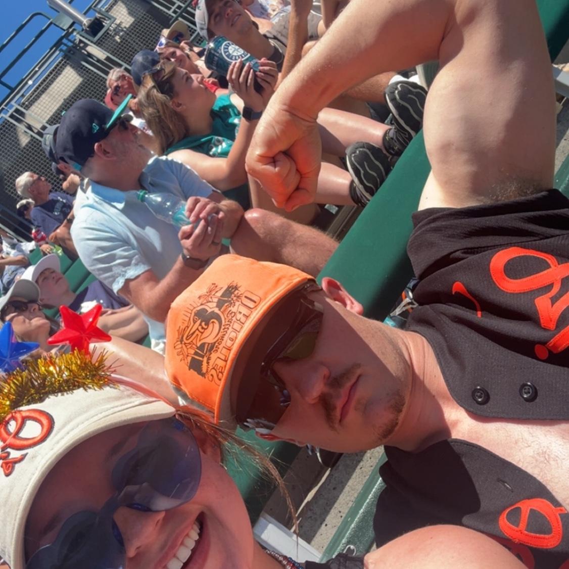 Mark and Maddi at the 2024 Seattle Mariners VS Baltimore Orioles at the Seattle T-Mobile Stadium