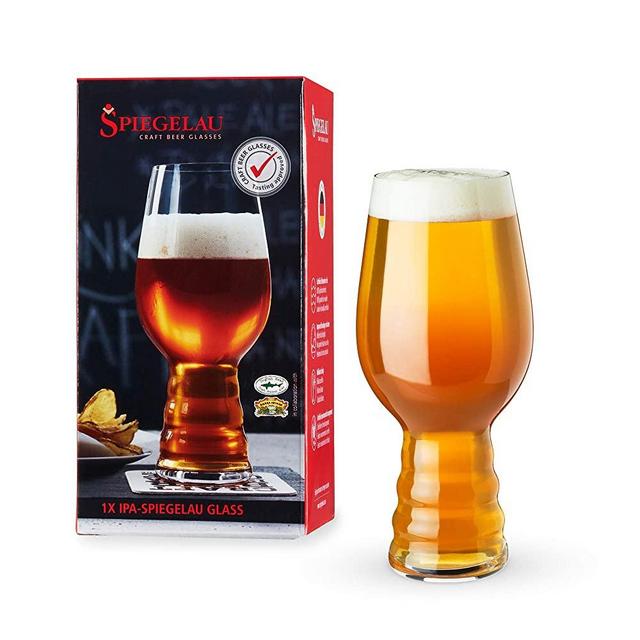Spiegelau Craft Beer IPA Glass, Set of 1, European-Made Lead-Free Crystal, Modern Beer Glasses, Dishwasher Safe, Professional Quality Beer Pint Glass Gift Set, 19.1 oz