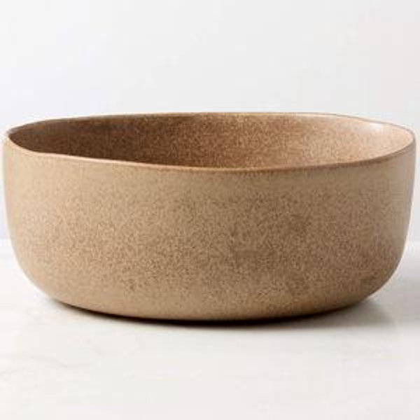 Drift Tan Serving Bowl with Reactive Glaze
