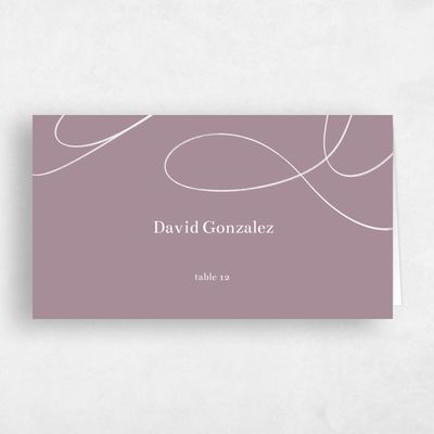 Purple Wedding Place Card - Powell