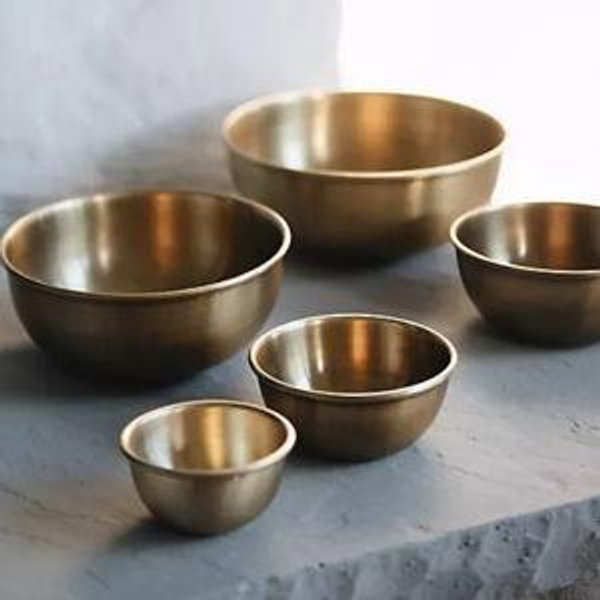 Roan Iris Small Brass Bowl