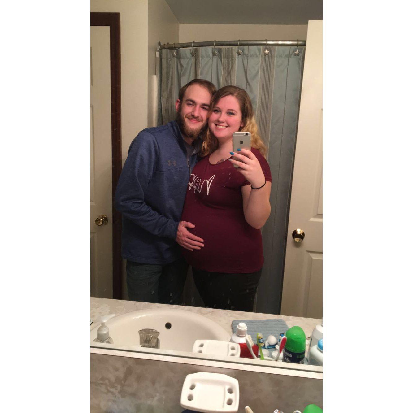 So excited to be first time parents! 2018