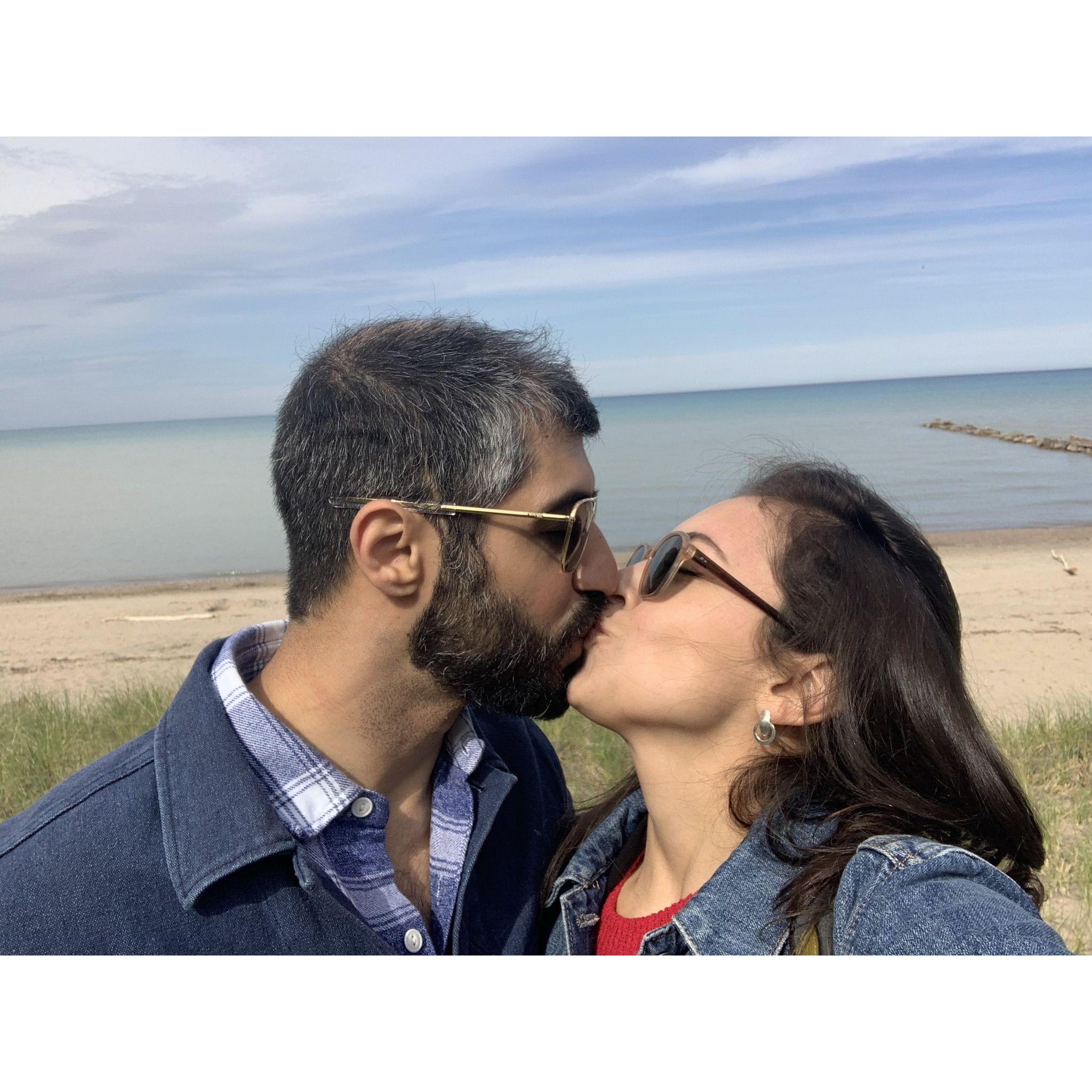Michelle captured this smooch right after Armin said "I love you" for the first time! We were in Milwaukee for Sam and Tyler's wedding.