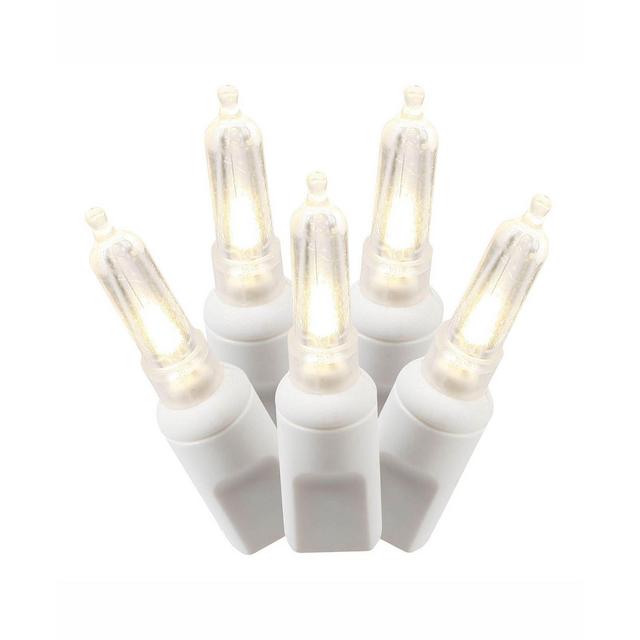 Vickerman 50 Warm White Italian Led On White Wire, 25' Christmas Light Strand