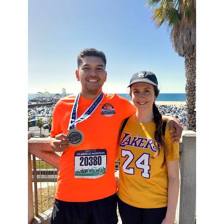 LA Marathon! Erika won a medal for completing the marathon by association
