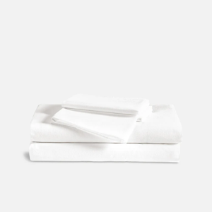 Brushed Flannel Core Sheet Set (Queen, White)