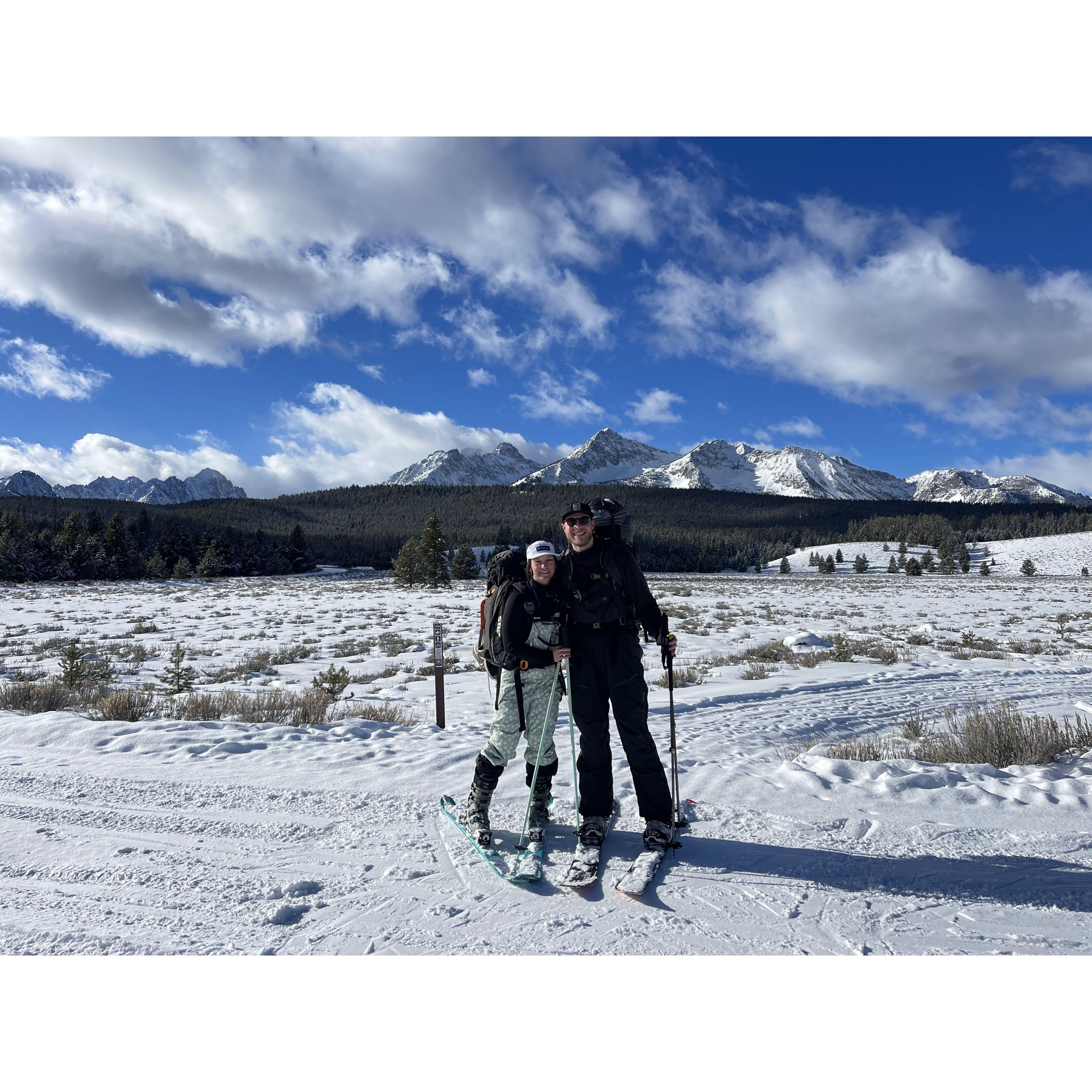 Ski-in/ski-out hut trip in the Sawtooths!
