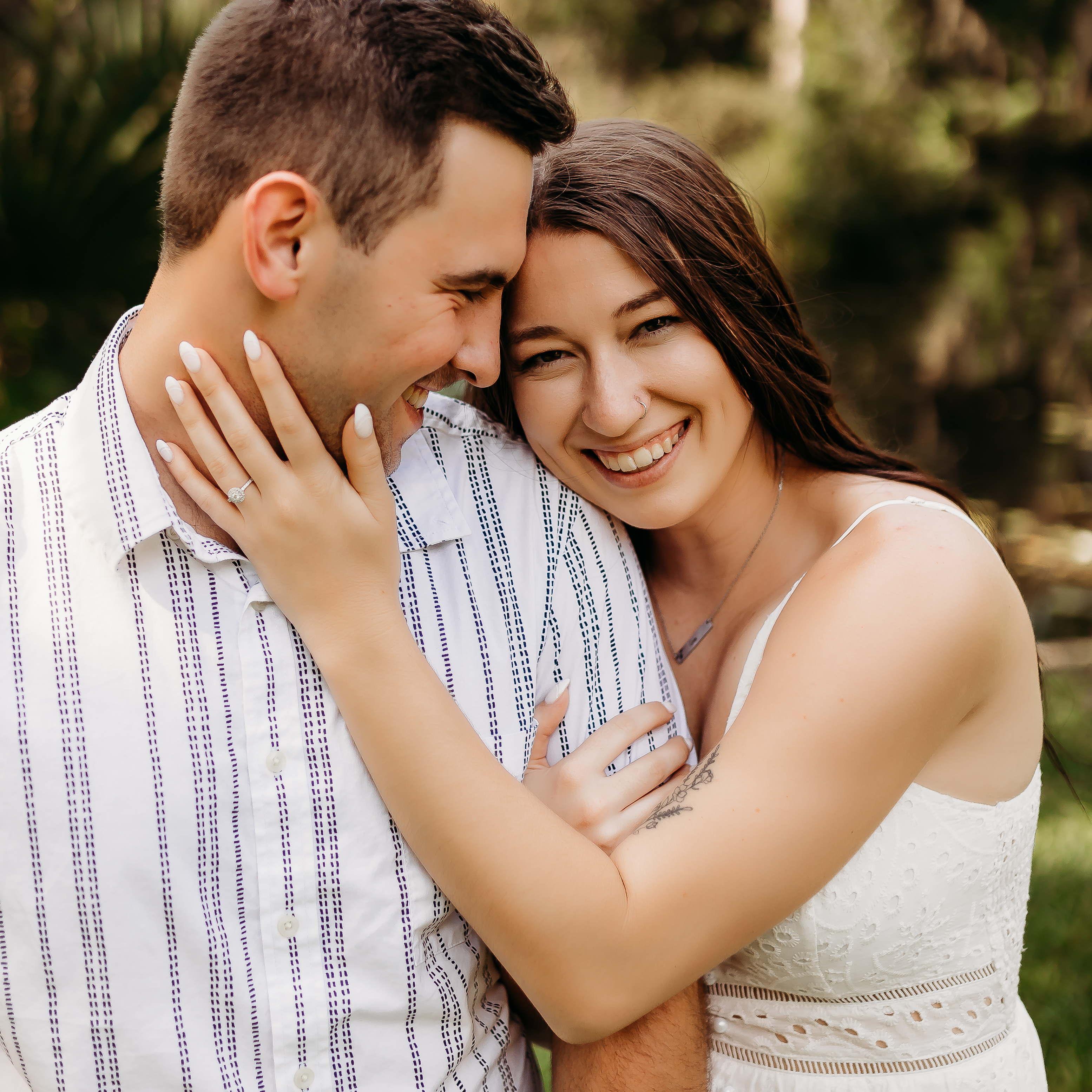 Engagement pictures at Bok tower Gardens