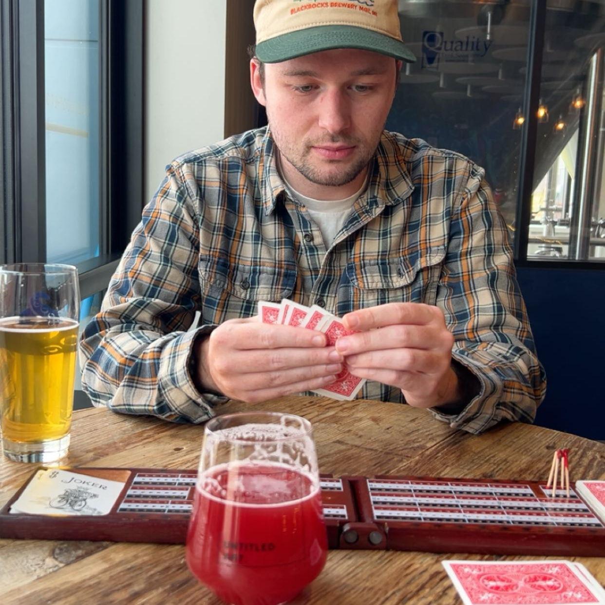 November 2025: Nothing says a date quite like a beer over a game of cribbage