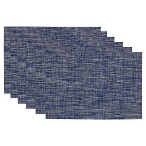 Blue Tonal Tweed Placemat (Set Of 6) - Design Imports