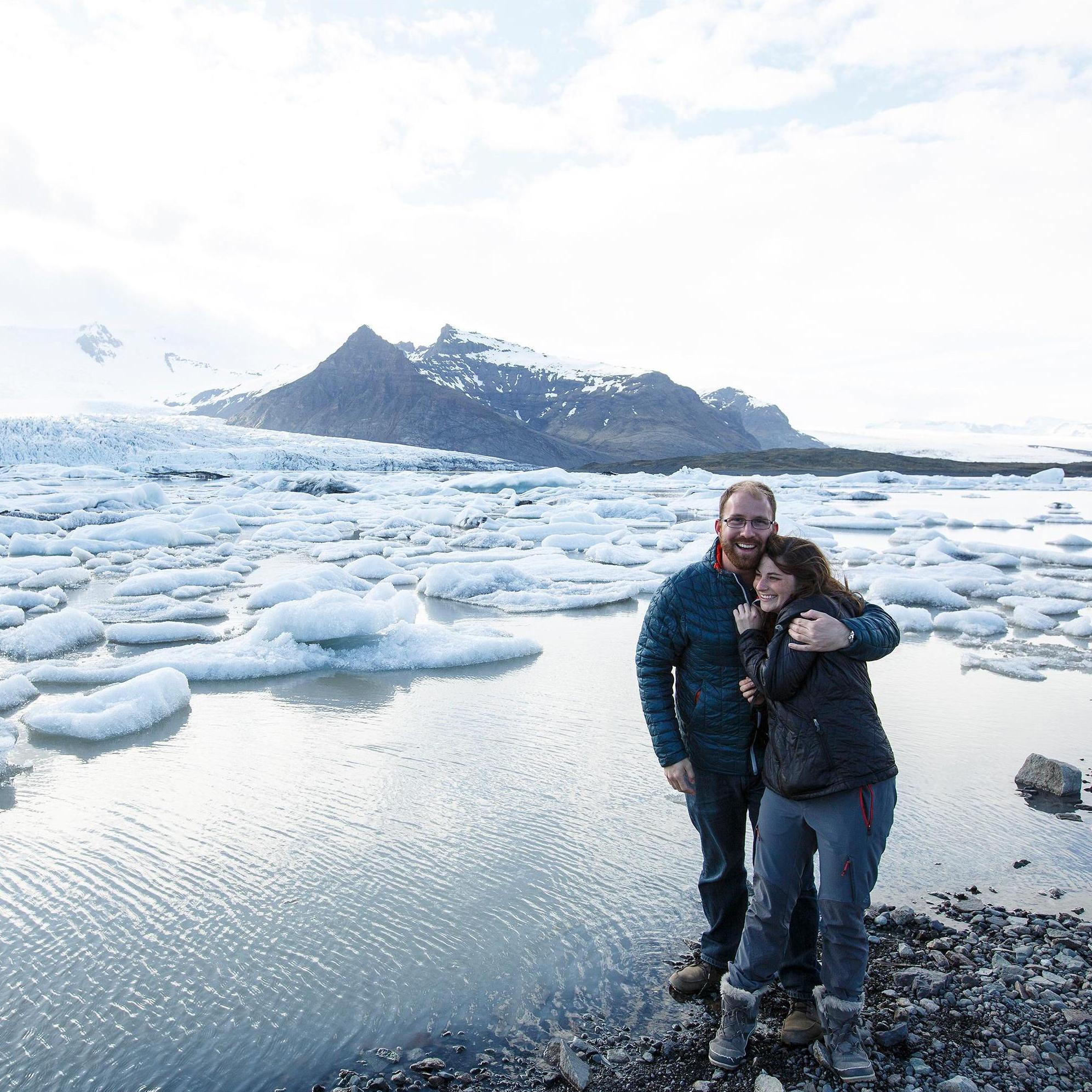 Exploring the glaciers in Iceland. 2016