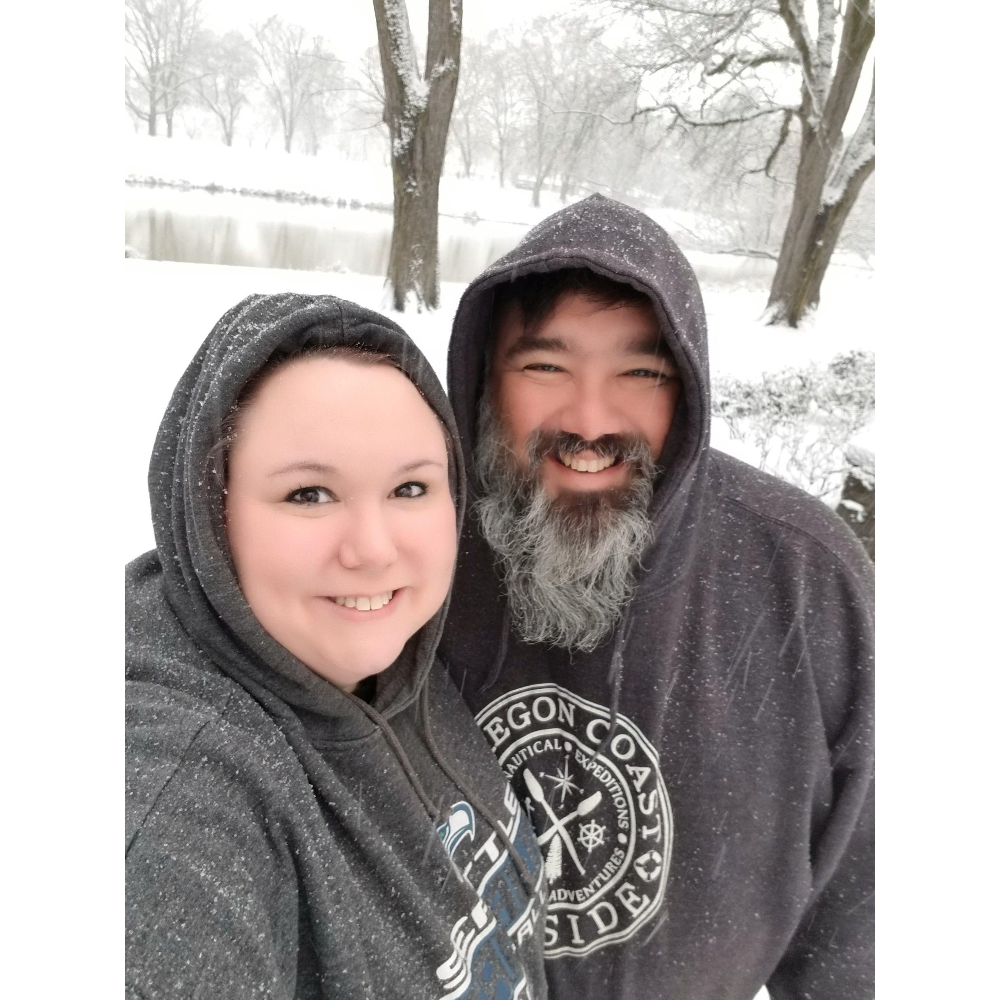 Playing in the snow!