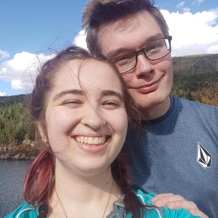 At the top of Tumbledown Mt.