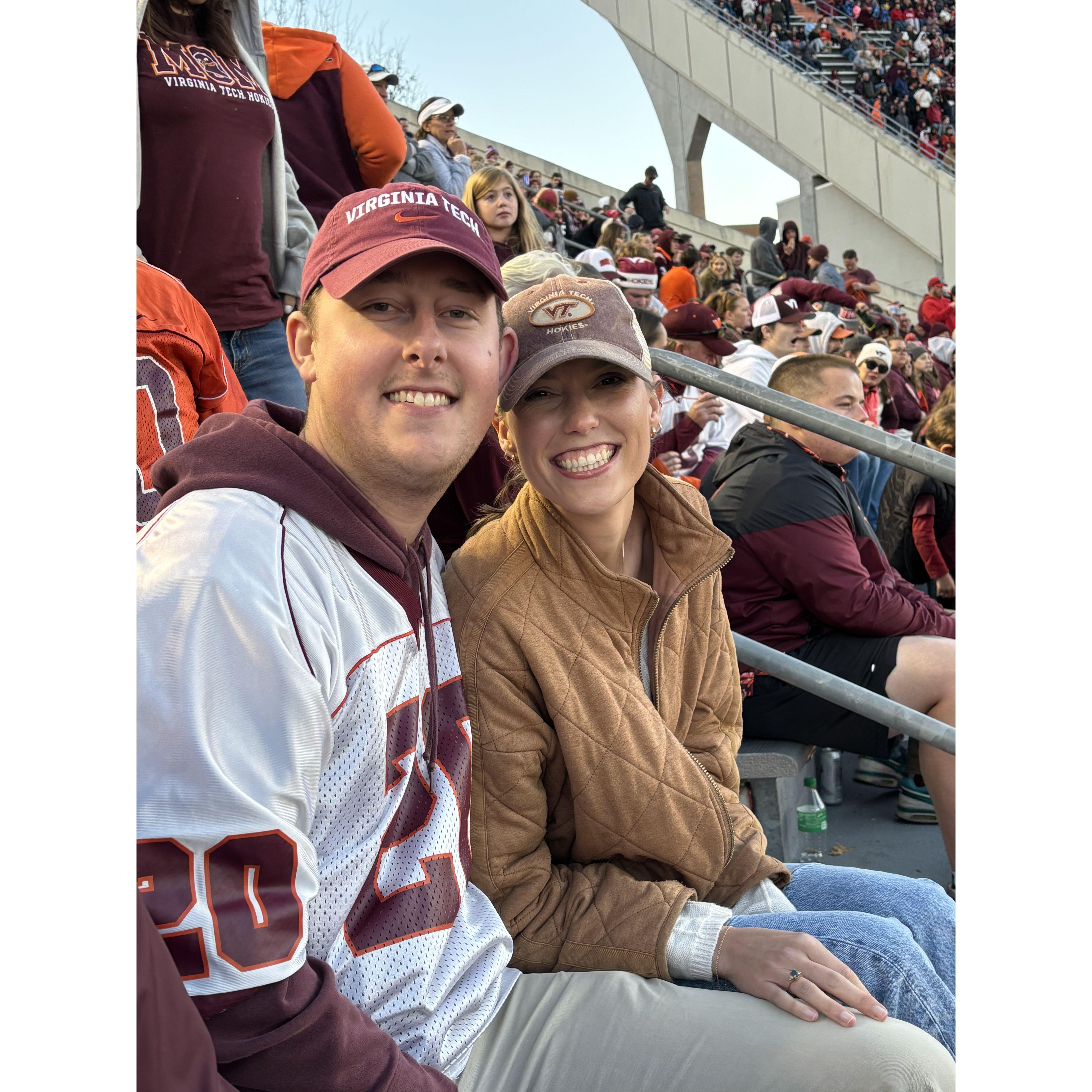 Kyle has been a Hokies fan his whole life and he's made me a fan also (unless they are playing USC)