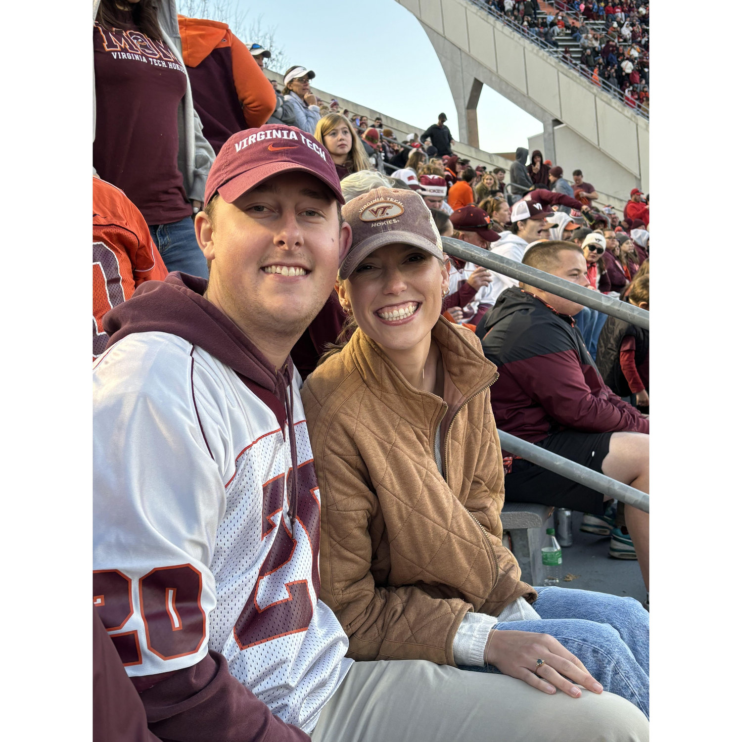 Kyle has been a Hokies fan his whole life and he's made me a fan also (unless they are playing USC)