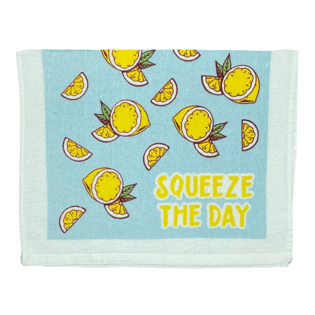 Squeeze The Day Funny Determined Lemon Tea Towel - Crazy Dog Tea Towel Squeeze The Day