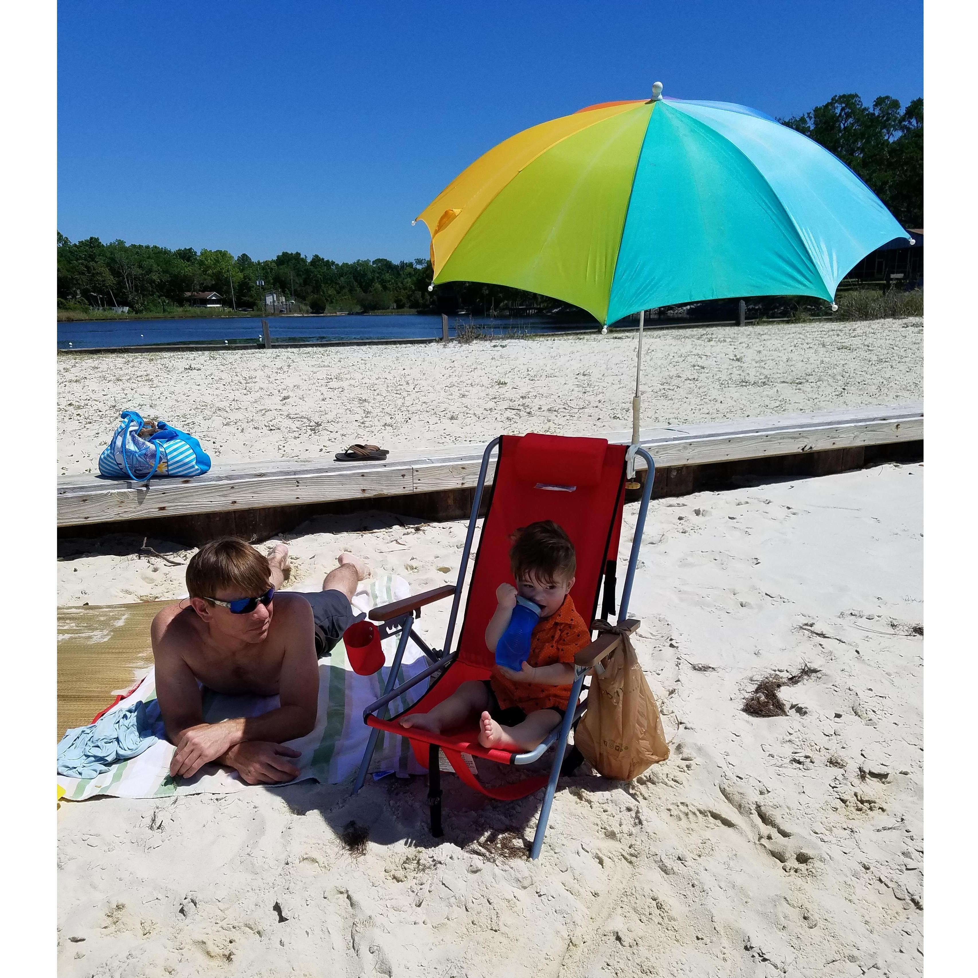 Anytime we can we're at the beach.