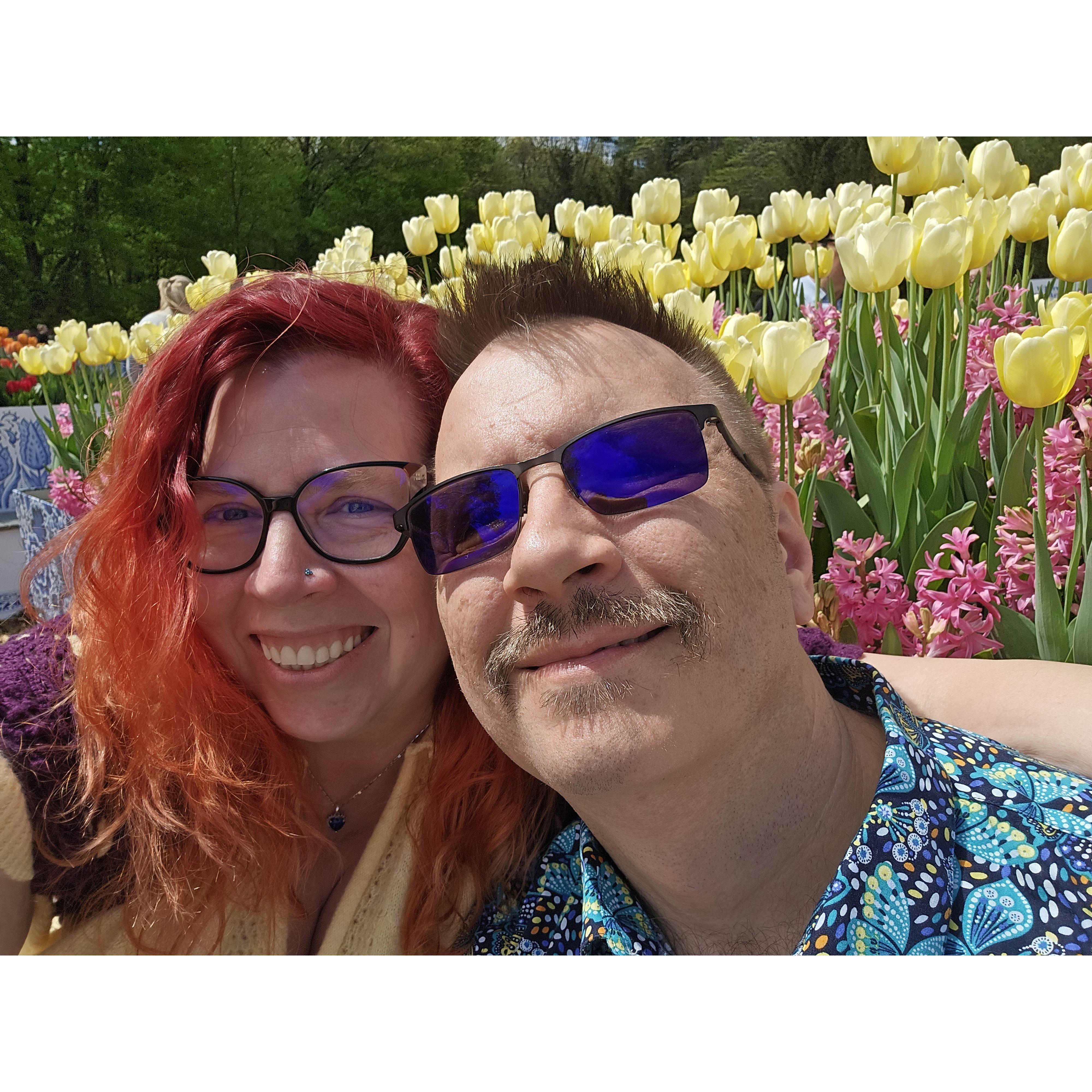Taken during the Tulip festival in Michigan.  This is where James proposed!