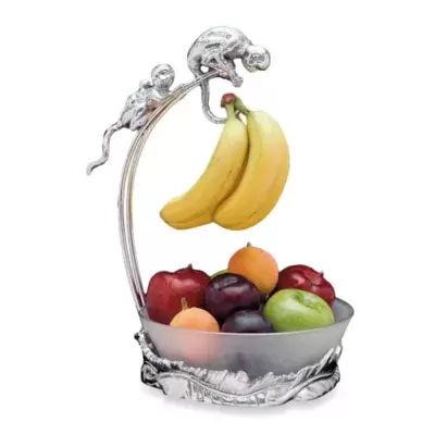 Arthur Court Designs Monkey Banana Holder with Fruit Bowl