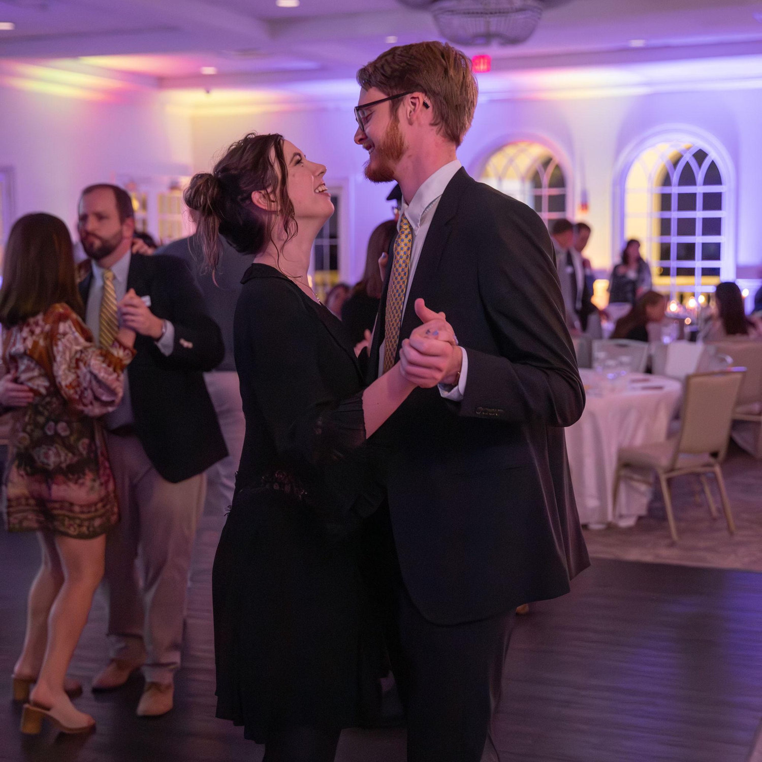 Dancing at a work gala