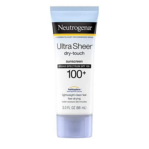 Neutrogena Ultra Sheer Dry-Touch Water Resistant and Non-Greasy Sunscreen Lotion with Broad Spectrum SPF 100+, 3 fl. oz