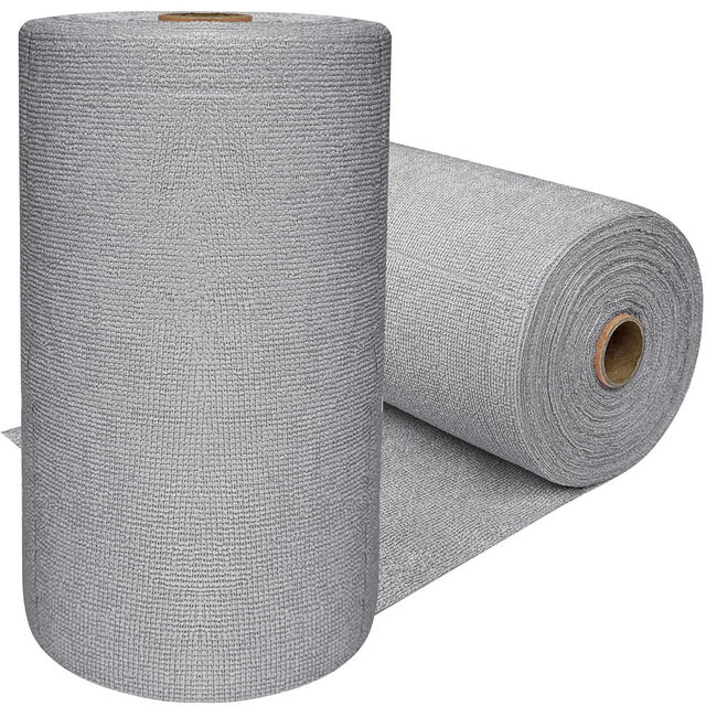 OJYUDD 75 Pack Microfiber Cleaning Cloth Roll,Reusable Tear Away Towels,Washable Ultra Absorbent Cleaning Rags for House,Car,Glass,Garage,Kitchen or Shop(Grey)
