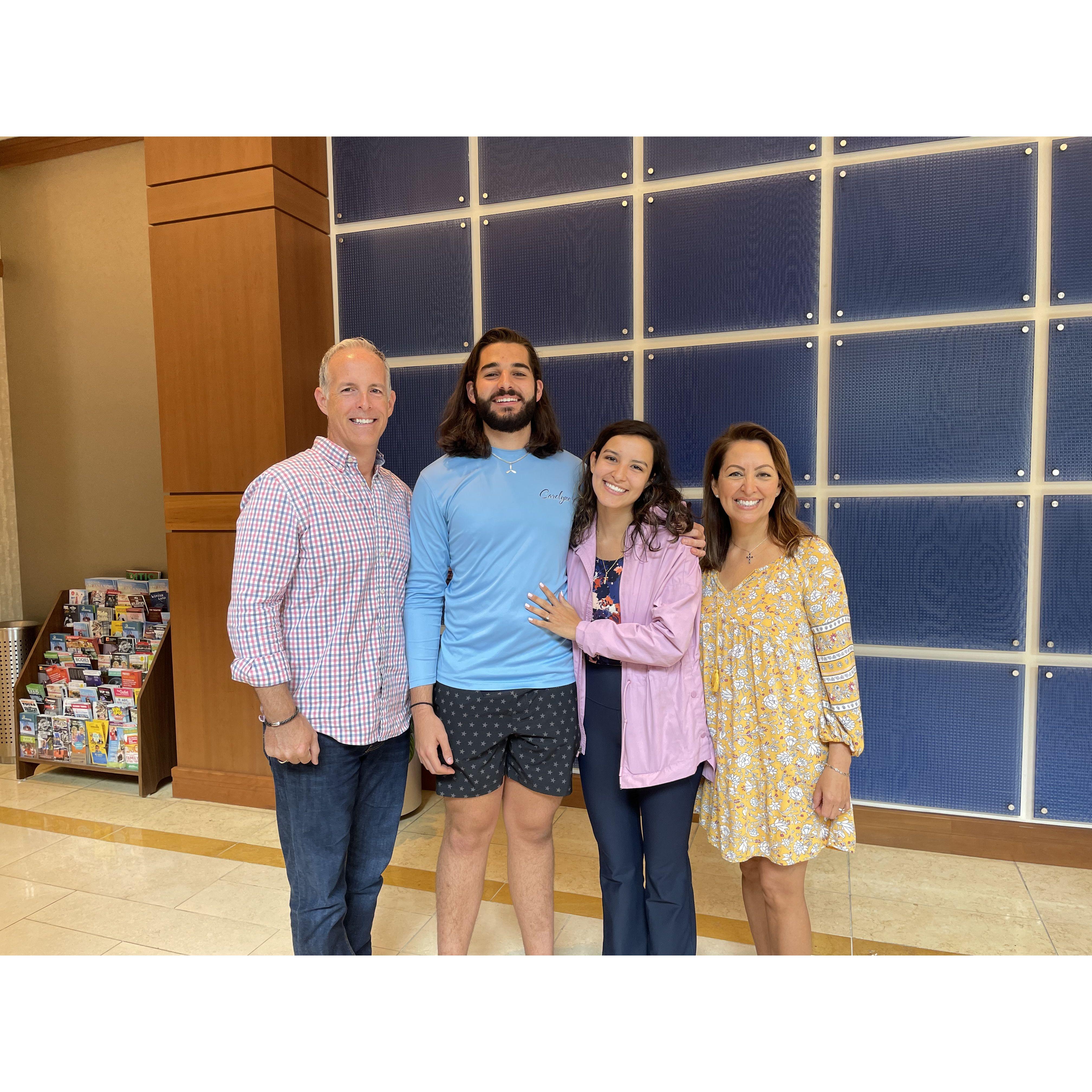 Matthew surprised me with my family after he proposed!