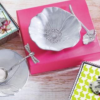 Poppy Ceramic Canape Plate with Spoon