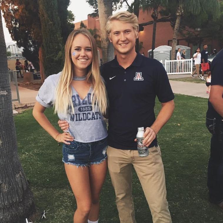 Erica and Ross at a UofA tailgate. Bear Down!