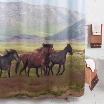 Roaming Free Shower Curtain