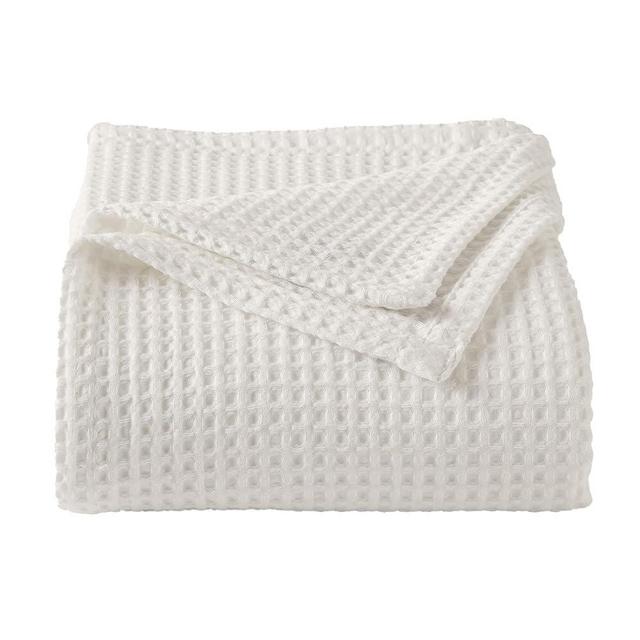 100% Cotton Waffle Weave Queen Bed Blanket | Soft, Breathable, and Lightweight Blanket for All-Seasons | Perfect for Layering | Brielle Collection (Full/Queen, Ivory)