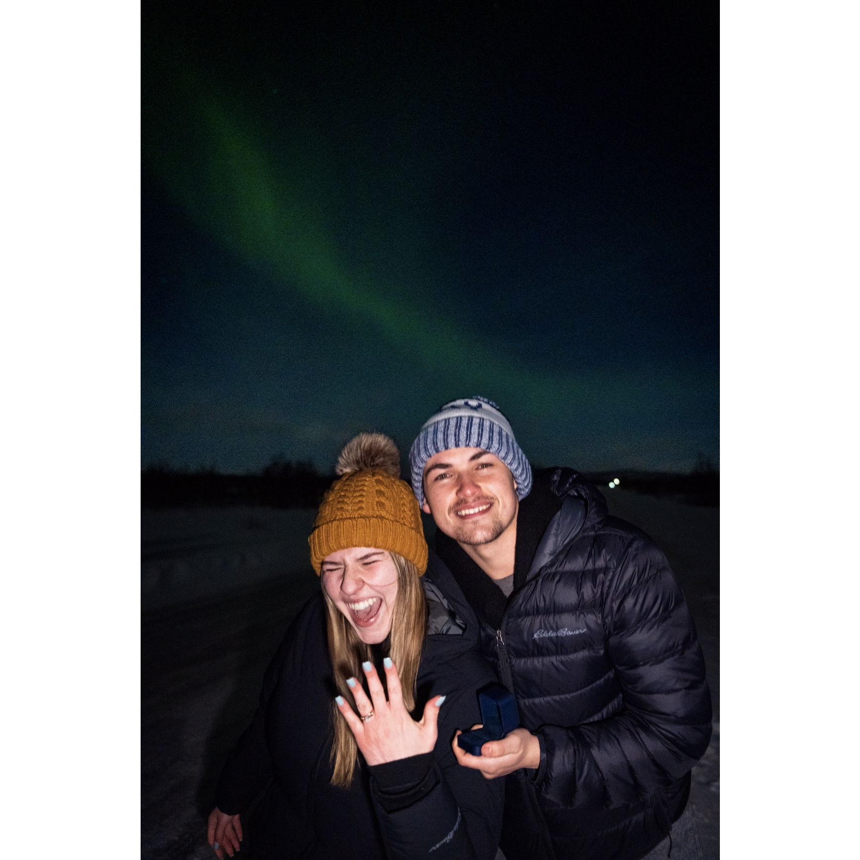 Right after we got engaged in Norway, February 7, 2023.