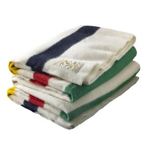 Hudson's Bay Multi 4 Point 100% Wool Blanket (Full: 72"x90")