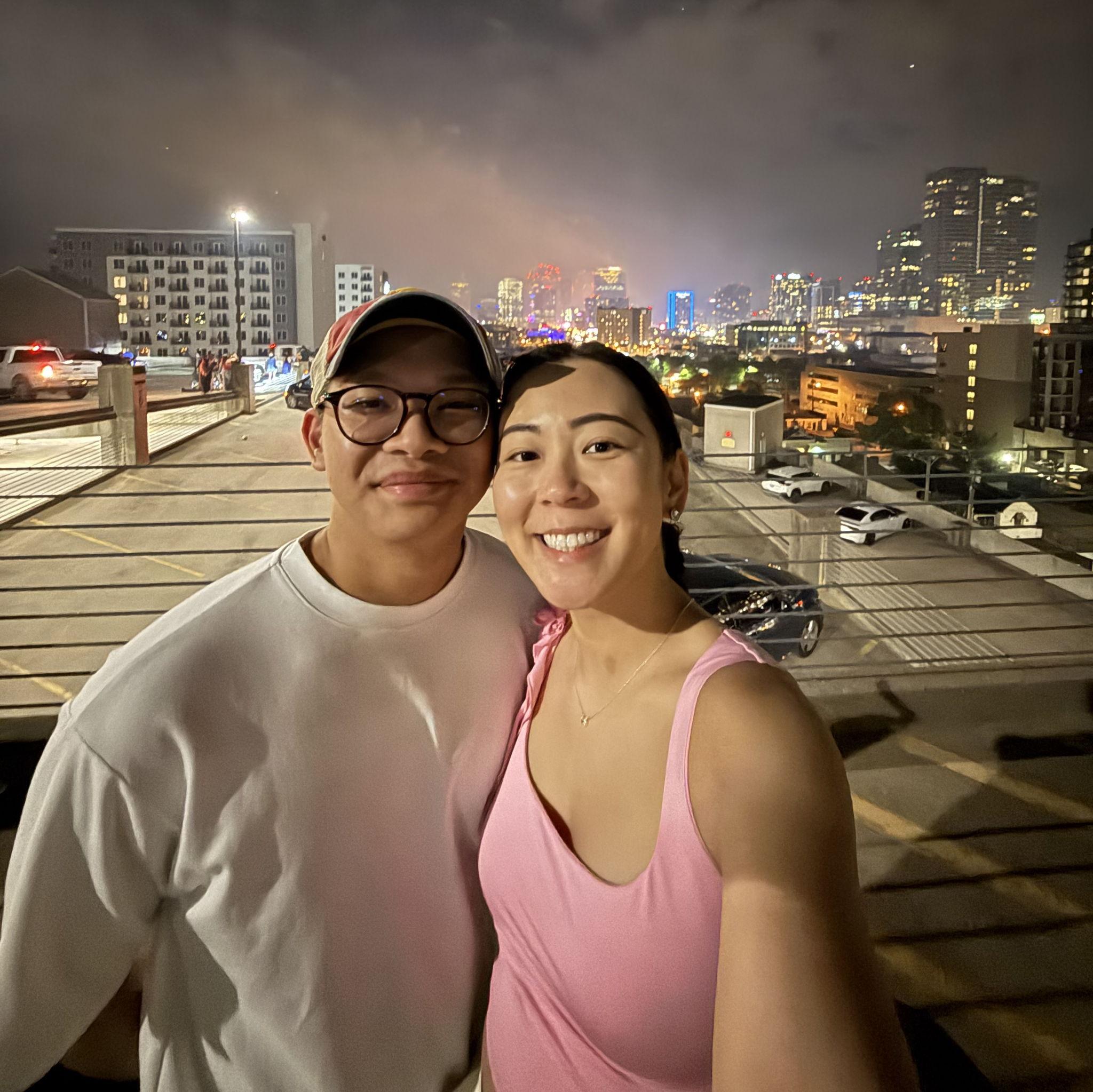 Watching the fireworks in Nashville for the 4th of July!