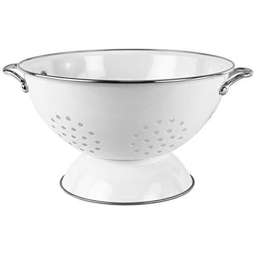 Calypso Basics by Reston Lloyd Powder Coated Enameled Colander, 5 Quart, White