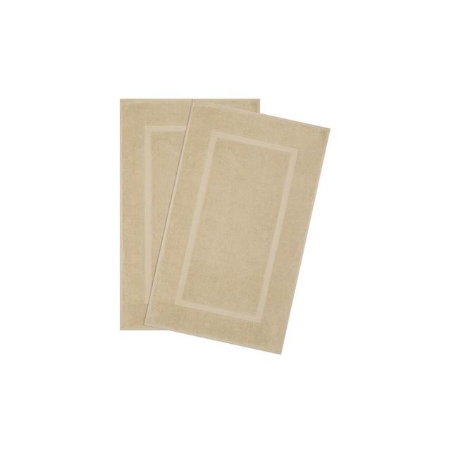 American Soft Linen 100% Cotton Bath Mat Set, 2-Pack, 20 inch by 34 inch, Bath Mats for Bathroom, Taupe