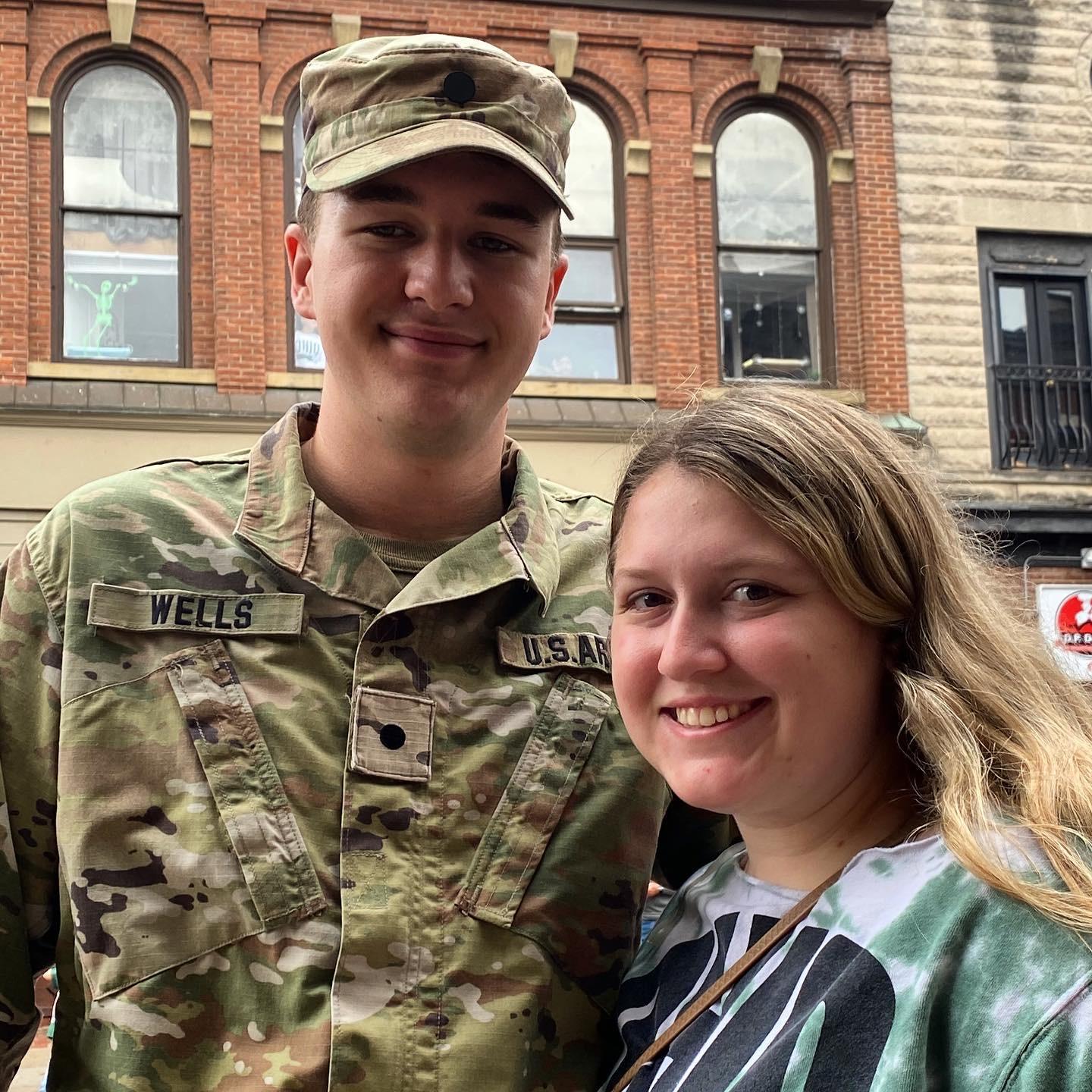 Our first hOUmecoming together after Conner marched at the beginning of the parade down Court Street!