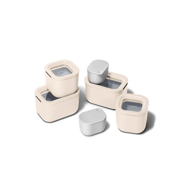 Caraway Home 13pc Mini Food Storage Set Cream