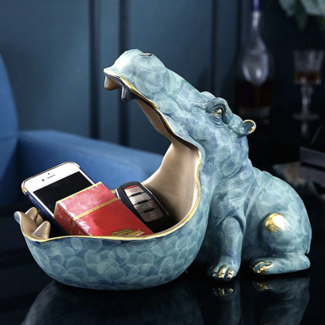 Hippo Storage Figurine
