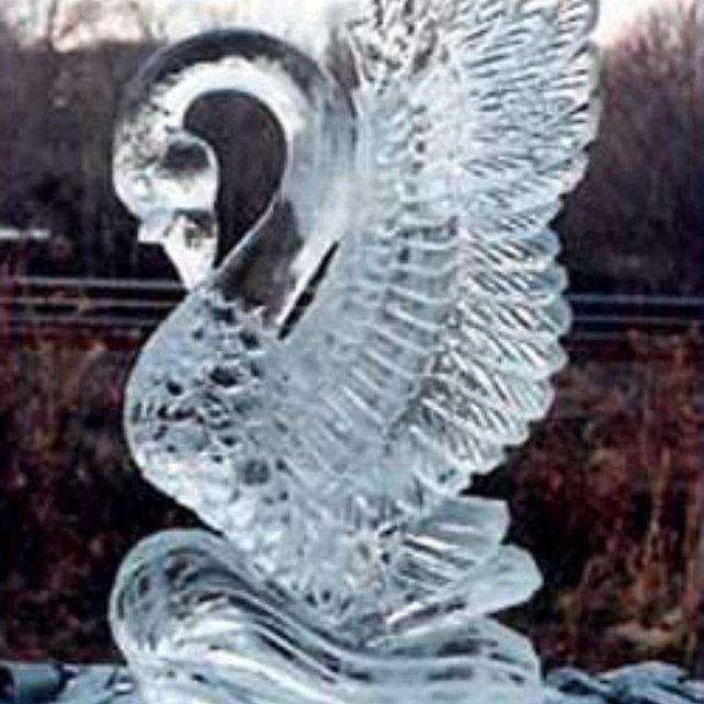 Swan Ice Sculpture