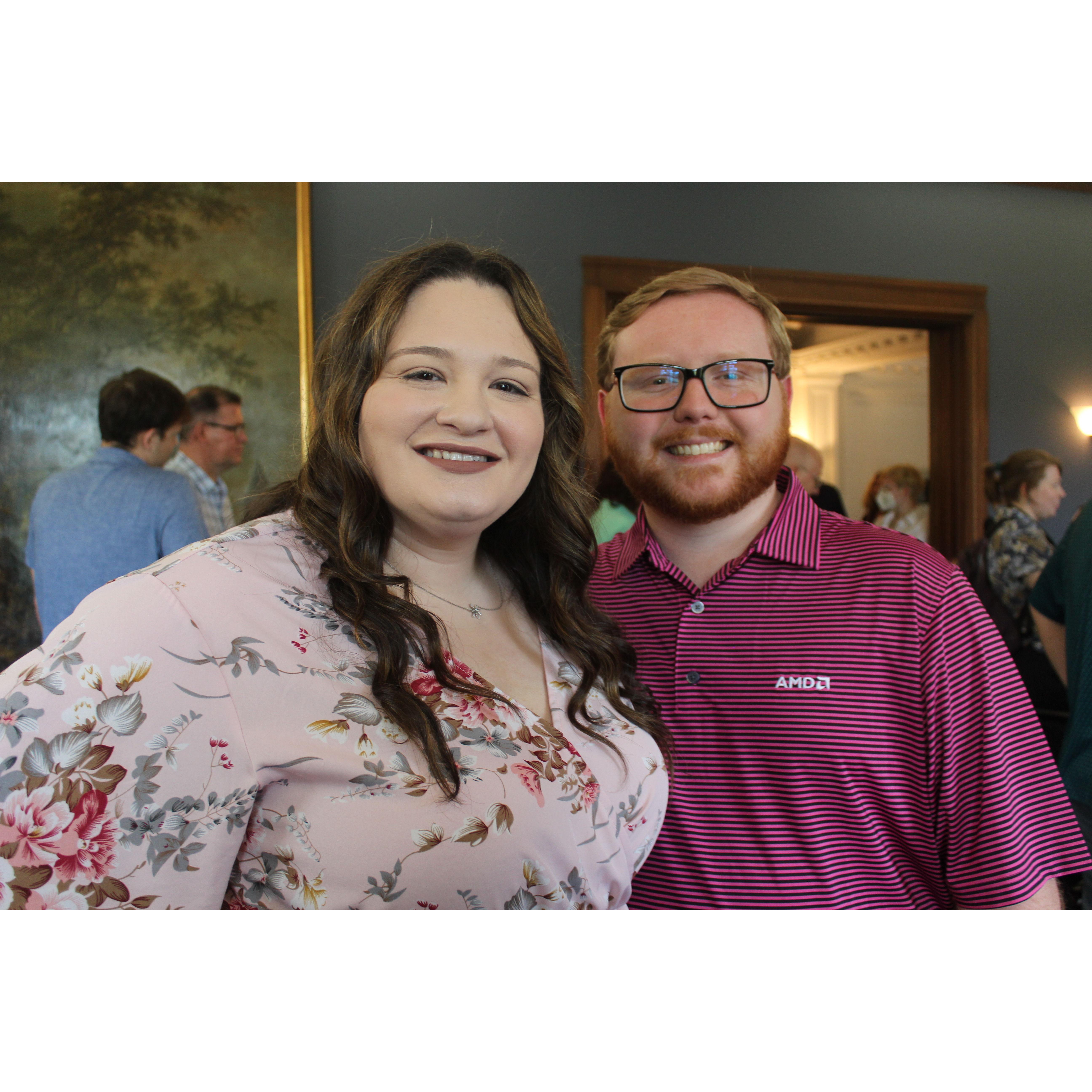 Paul and Sydney at her Master's hooding ceremony!