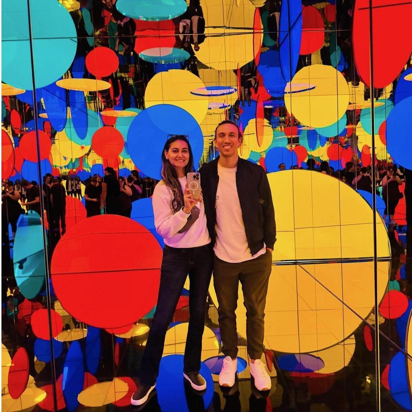 Museum nights enjoying Yayoi Kusama Pieces