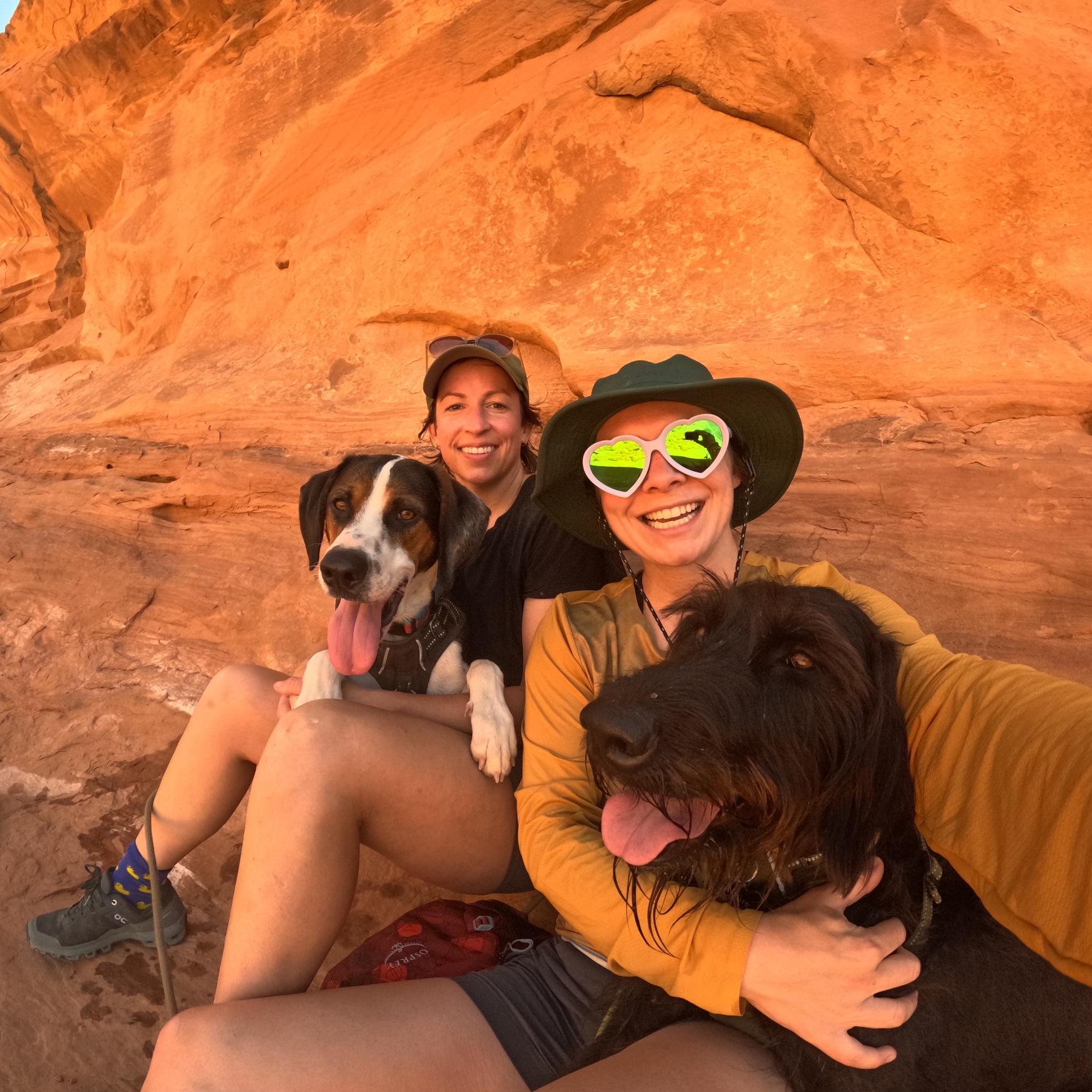 Moab hike with pups