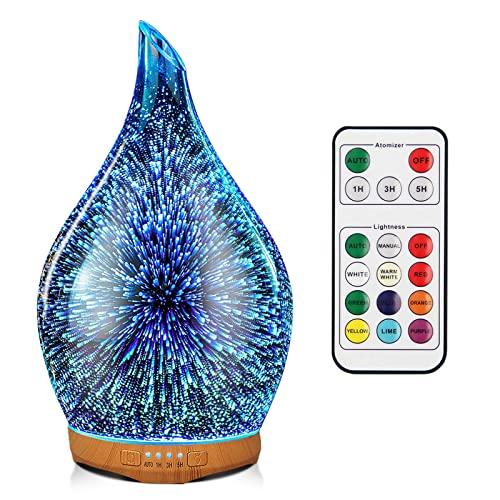 Porseme 280ml Essential Oil Diffuser, Aroma Ultrasonic Humidifier with Remote Control, BPA Free, Auto Shut-Off, Timer Setting