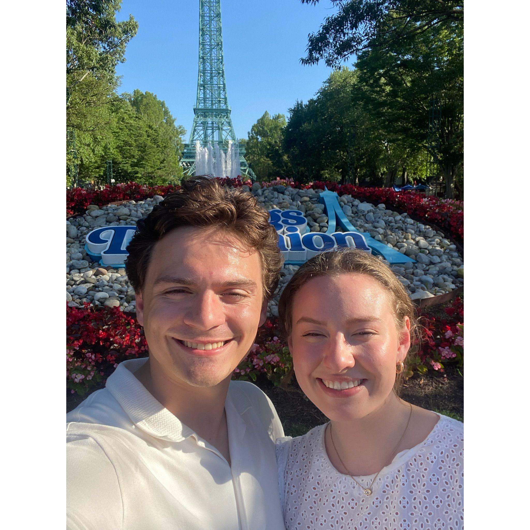 Our first trip to King's Dominion! Isabella almost blacked out on one of the rides lol